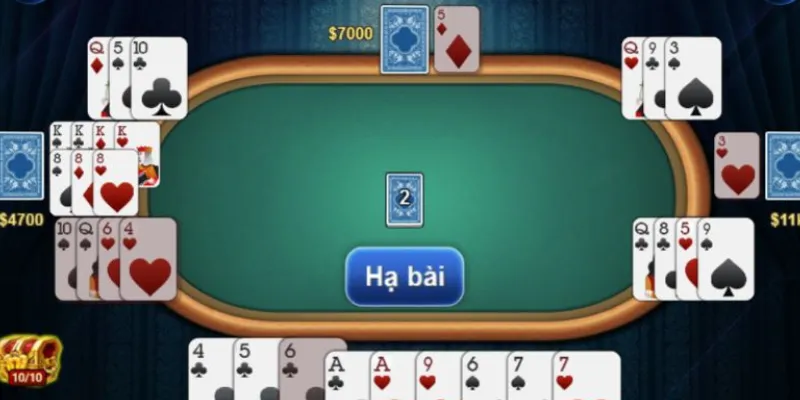 Quy trình chơi Phỏm Online đơn giản