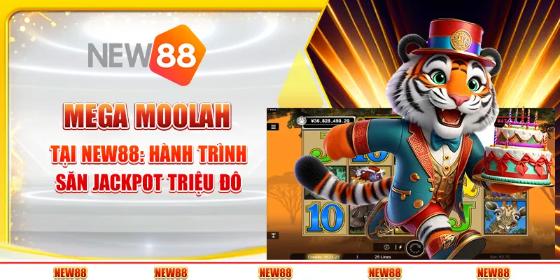 Mega Moolah tại New88: Hành trình săn jackpot triệu đô